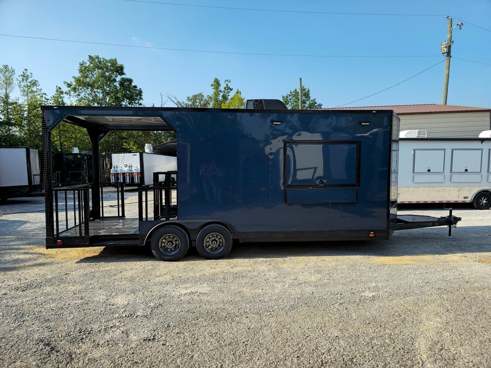 8.5 x 22 White Concessions Food Trailer