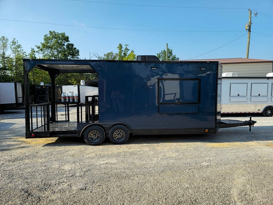 8.5 x 22 White Concessions Food Trailer