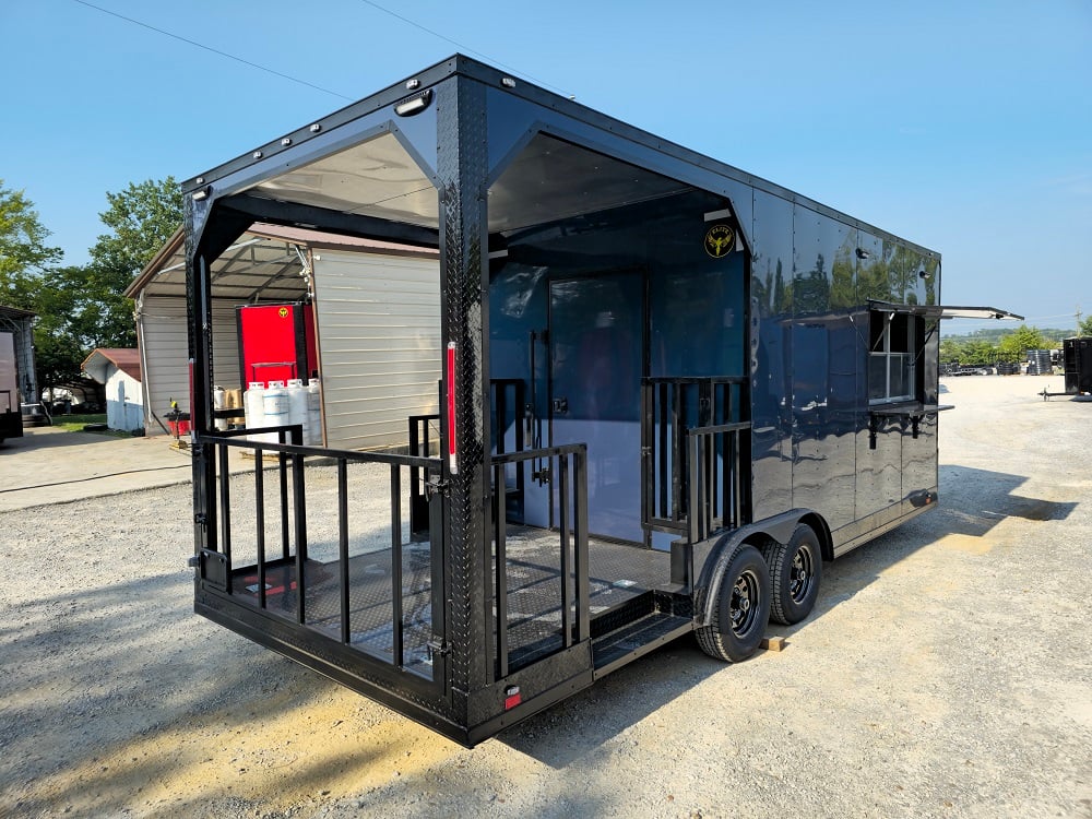 8.5 x 22 White Concessions Food Trailer