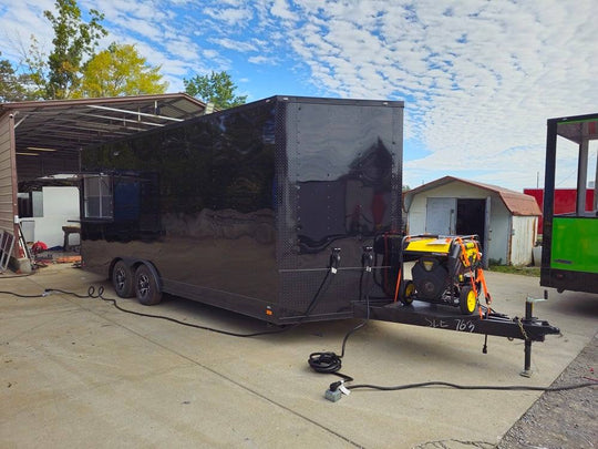 8.5' X 20' Black Concession Trailer Food Event Catering - SLE Equipment - 2