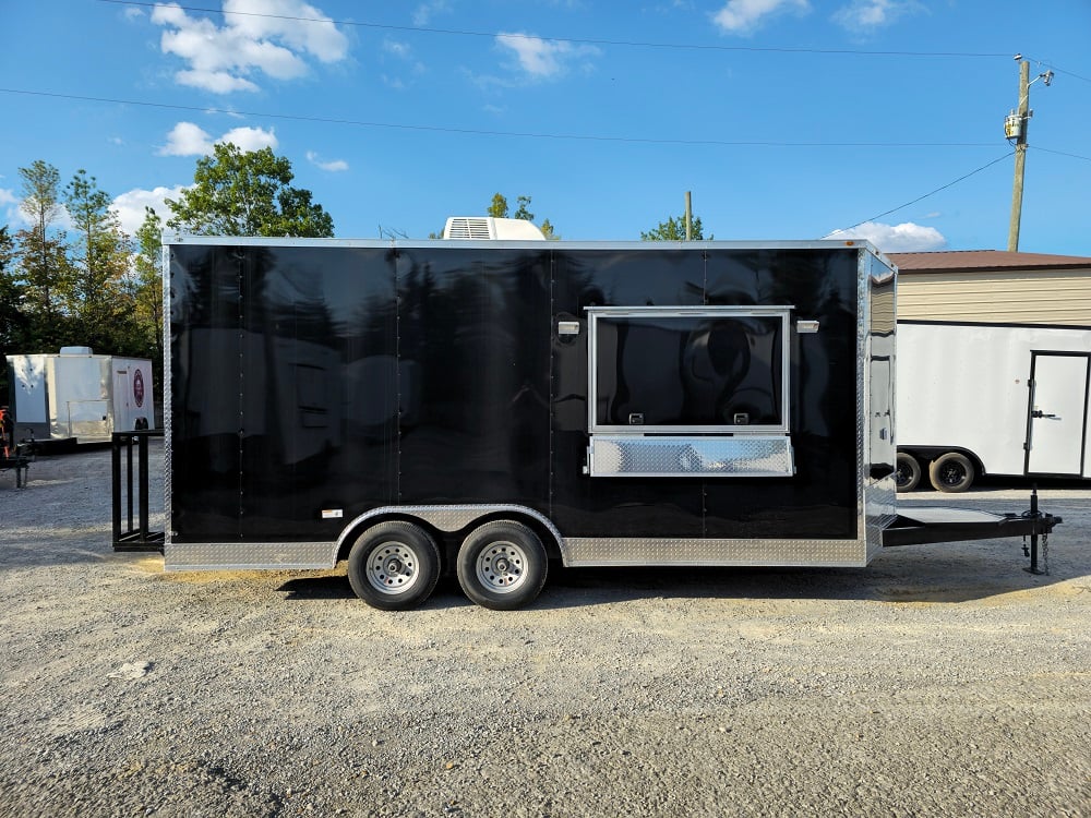 8.5' x 18' Concession Food Trailer Elite White Event Catering