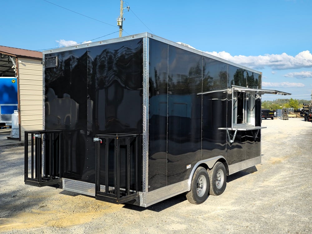 8.5' x 18' Concession Food Trailer Elite White Event Catering