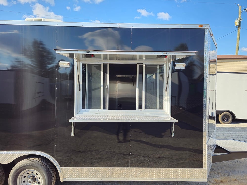 8.5' x 18' Concession Food Trailer Elite White Event Catering