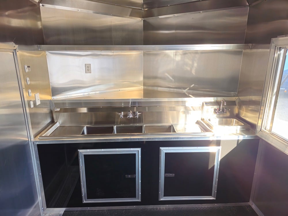 8.5' x 18' Concession Food Trailer Elite White Event Catering