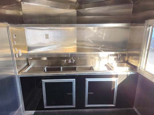 8.5' x 18' Concession Food Trailer Elite White Event Catering