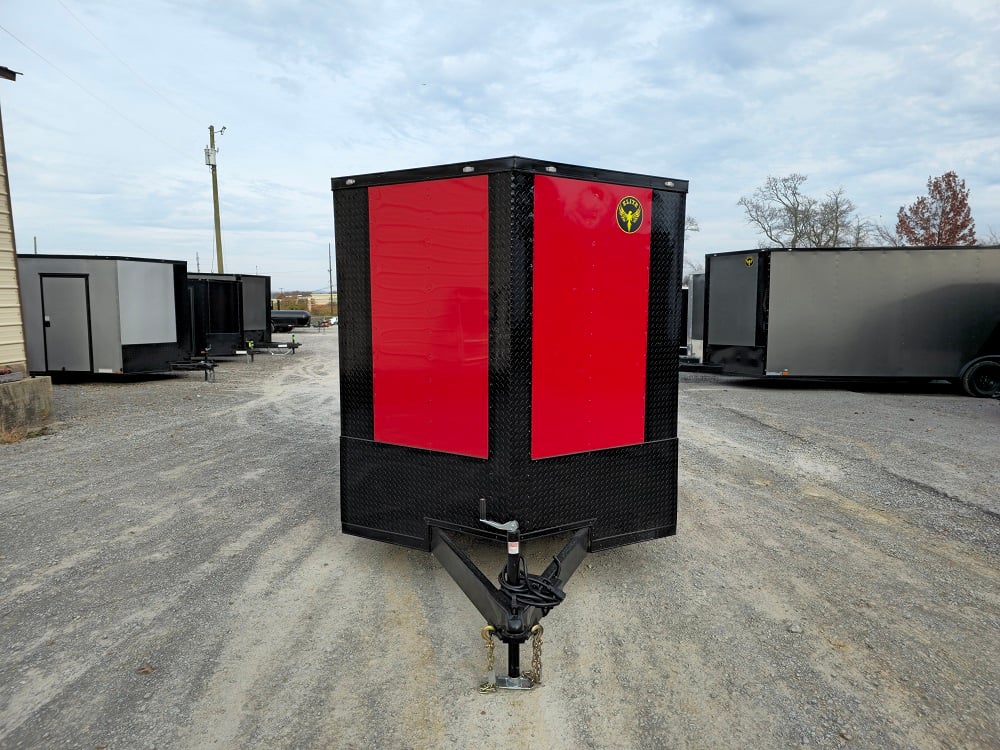 Concession Trailer 7'x12' Red Patio Food Serving Merchandising