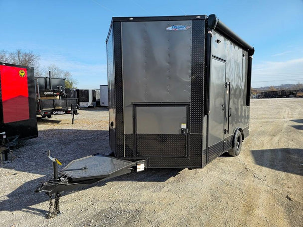 8.5' X 12' Charcoal Special Effects Enclosed Trailer - SLE Equipment - 4