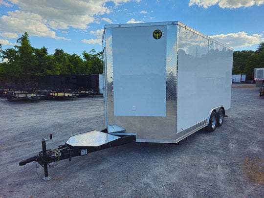 Concession Trailer 8.5' X 16' White Merchandising Event Catering - SLE Equipment - 2