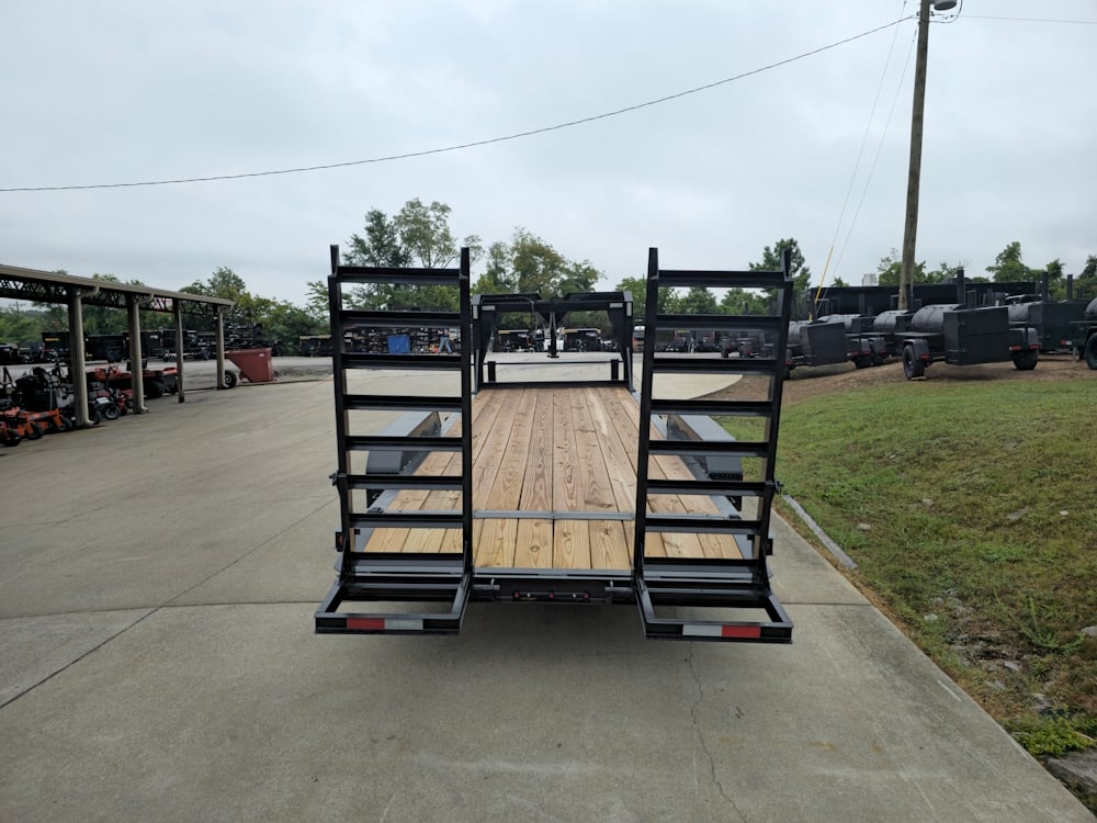 7x20 Gooseneck Equipment Trailer (2) 7K Axles Standup Ramps