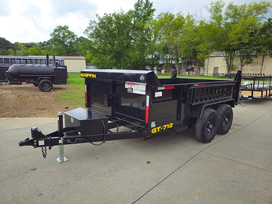 7x12 Hydraulic Dump Trailer with 2ft Sides (2) 6K Axles