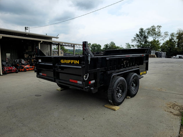 7x12 Hydraulic Dump Trailer with 2ft Sides (2) 6K Axles