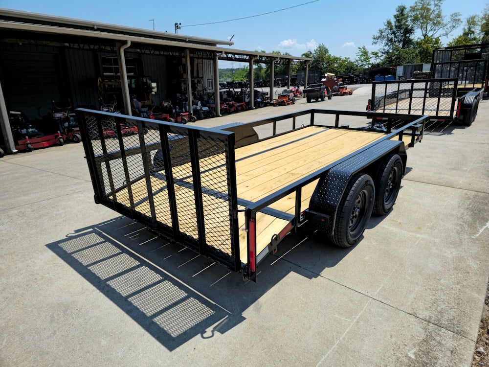 6.4x14 Dovetail Utility Trailer (2) 3500 Axles