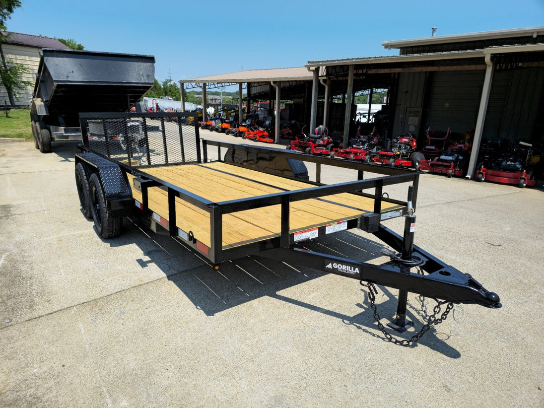 6.4x14 Dovetail Utility Trailer (2) 3500 Axles