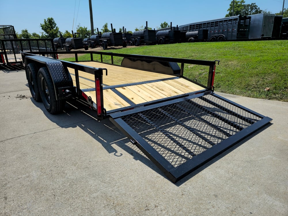 6.4x14 Dovetail Utility Trailer (2) 3500 Axles