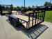 6.4x14 Dovetail Utility Trailer with Side Baskets (2) 3500lb Axles