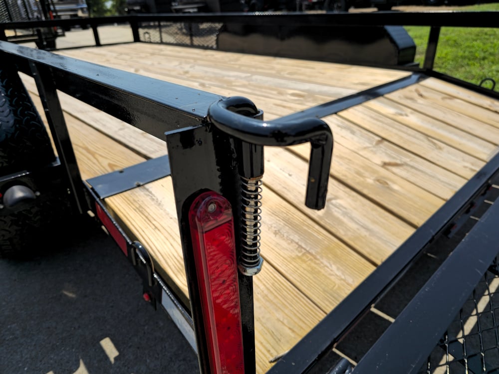 6.4x14 Dovetail Utility Trailer with Side Baskets (2) 3500lb Axles