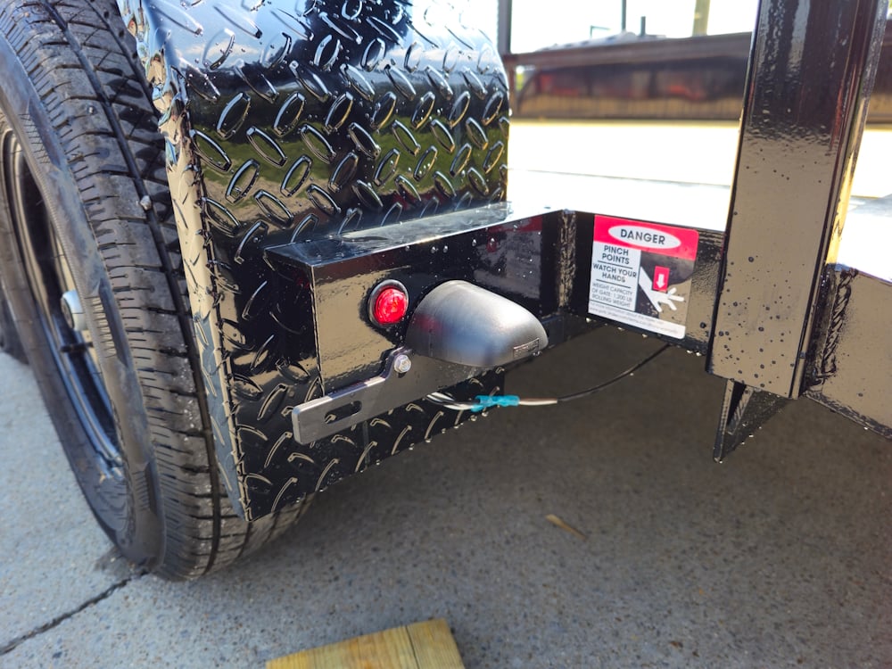 7' X 14' Tandem Axle Dovetail Utility Trailer with Side Gate Side Angle