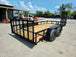 7' X 14' Tandem Axle Dovetail Utility Trailer with Side Gate Side Angle