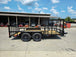 7' X 14' Tandem Axle Dovetail Utility Trailer with Side Gate Side Angle