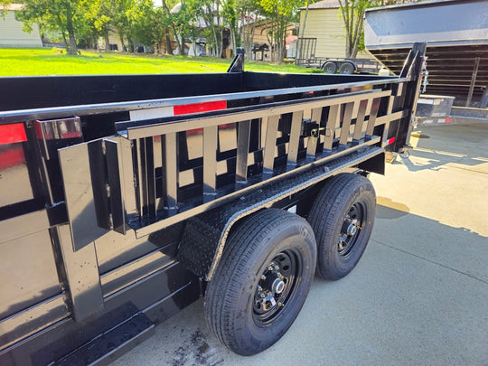 7x14 Telescopic Dump Trailer with 2ft Sides (2) 7K Axles