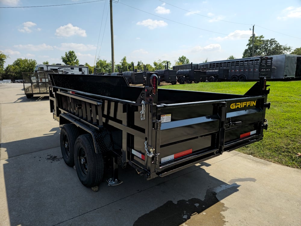 7x14 Telescopic Dump Trailer with 2ft Sides (2) 7K Axles