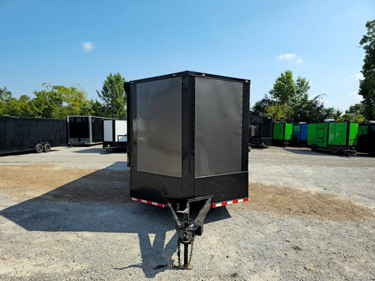 Custom Enclosed 8.5' X 28' Charcoal Grey Toy Hauler - SLE Equipment - 2