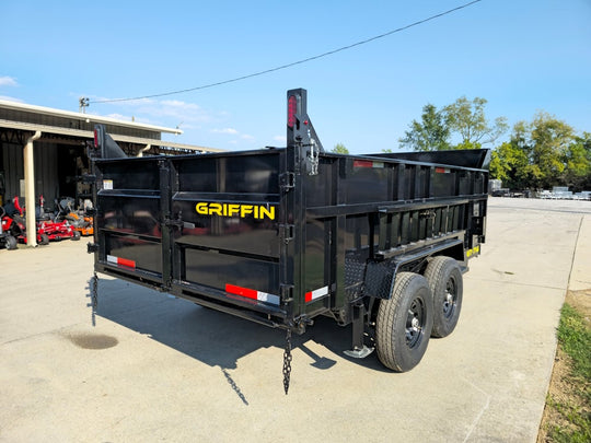 7x14 Telescopic Dump Trailer with 3ft Sides (2) 7K Axles