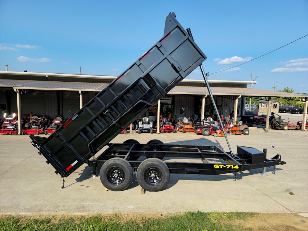 7x14 Telescopic Dump Trailer with 3ft Sides (2) 7K Axles