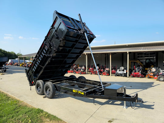 7x14 Telescopic Dump Trailer with 3ft Sides (2) 7K Axles