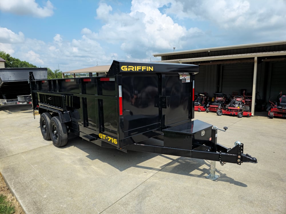 7x16 Hydraulic Dump Trailer with 3ft Sides (2) 7K Axles