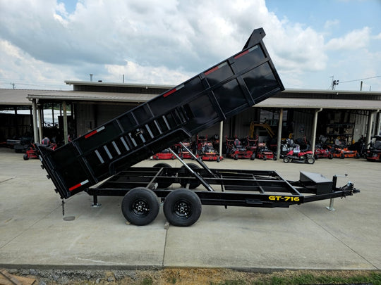 7x16 Hydraulic Dump Trailer with 3ft Sides (2) 7K Axles