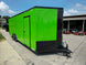 8.5x24 Neon Green Enclosed Trailer with Blackout Trim (2) 5200lb Axles - SLE Equipment - 10