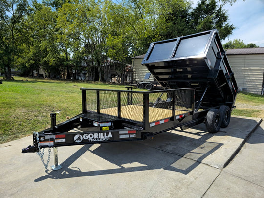 7x16 IBeam Hybrid Hydraulic Dump Trailer with 3ft Sides (2) 6K Axles