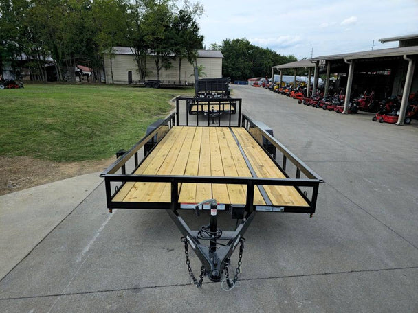 7x20 Utility Trailer Dovetail Powder Coated W/gate (2) 3500lb Axles 7k GVWR - SLE Equipment - 2