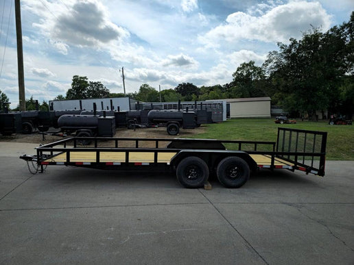7x20 Utility Trailer Dovetail Powder Coated W/gate (2) 3500lb Axles 7k
