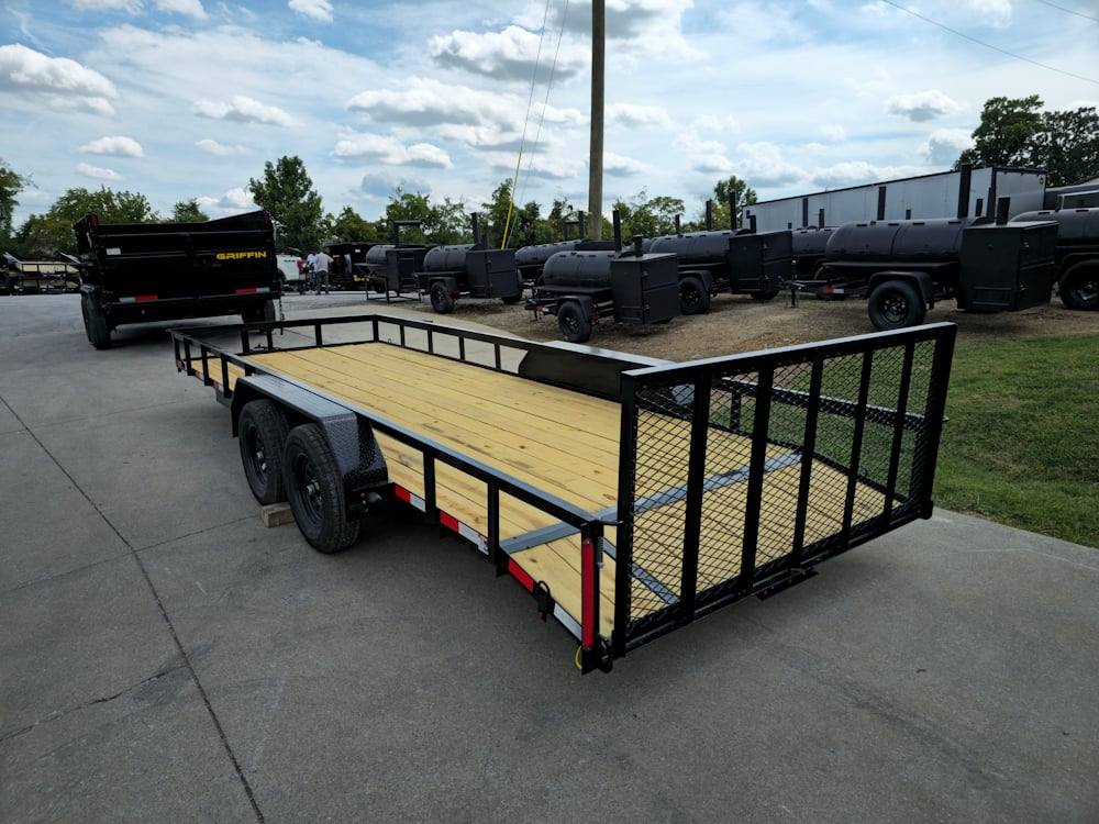 7x20 Utility Trailer Dovetail Powder Coated W/gate (2) 3500lb Axles 7k