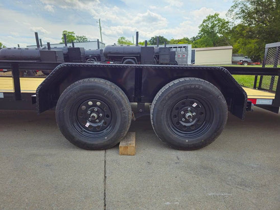 7x20 Utility Trailer Dovetail Powder Coated W/gate (2) 3500lb Axles 7k