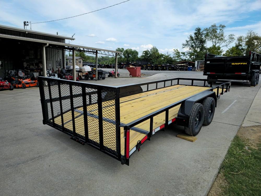 7x20 Utility Trailer Dovetail Powder Coated W/gate (2) 3500lb Axles 7k
