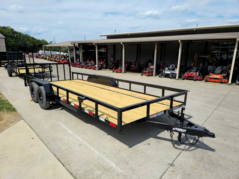 7x20 Utility Trailer Dovetail Powder Coated W/gate (2) 3500lb Axles 7k
