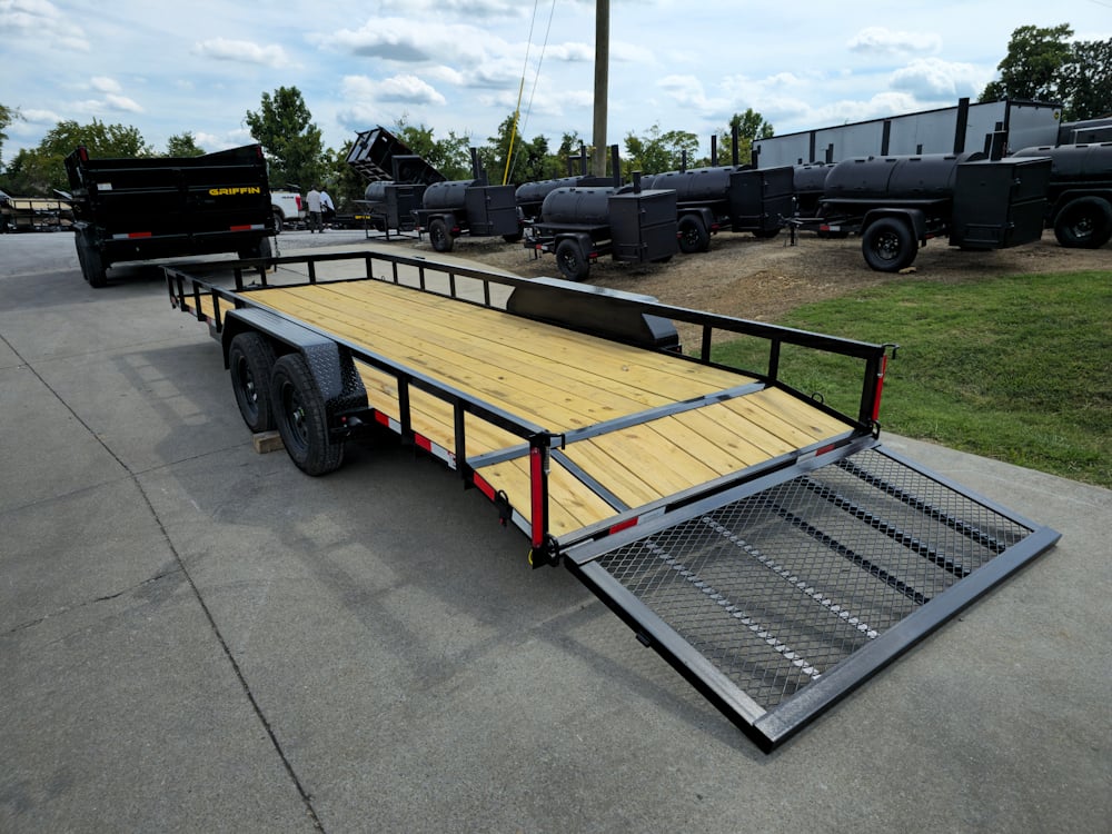 7x20 Dovetail Utility Trailer (2) 3500lb Axles