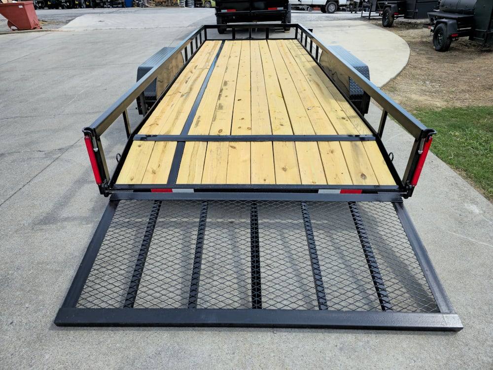 7x20 Utility Trailer Dovetail Powder Coated W/gate (2) 3500lb Axles 7k