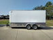 7' X 16' White Vnose Enclosed Trailer (2) 3,500lb Axles 7ft With Splash Guards - SLE Equipment - 7