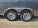 7x16 Charcoal V - Nose Enclosed Storage Trailer (2) 3,500lb Axles - SLE Equipment - 9