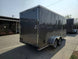 7x16 Charcoal V - Nose Enclosed Storage Trailer (2) 3,500lb Axles - SLE Equipment - 4