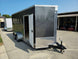 7x16 Charcoal V - Nose Enclosed Storage Trailer (2) 3,500lb Axles - SLE Equipment - 7