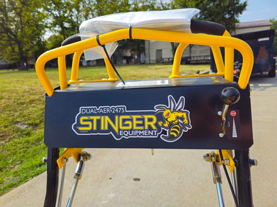 Stinger Dual-AER 2475 24" Walk Behind Lawn Aerator and Sulky