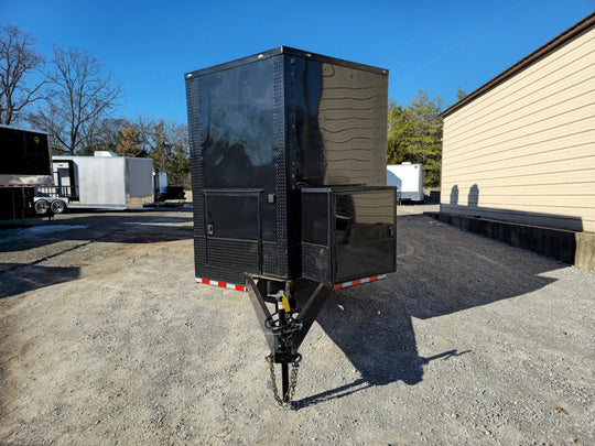 8.5' X 28' Black Concession Trailer Food Event Catering - SLE Equipment - 2