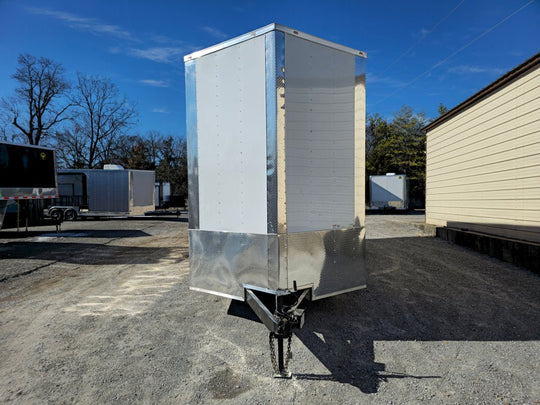Custom Enclosed Trailer 8.5' X 24' White Cargo Event Trailer - SLE Equipment - 2