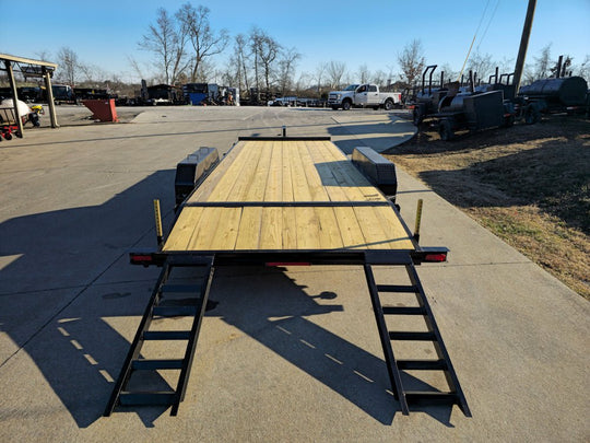 7x20 Wood Deck Car Hauler (2) 5200lb Axle w/ Brake and Ramps - SLE Equipment - 11