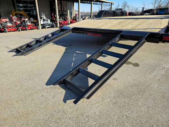 7x20 Wood Deck Car Hauler (2) 5200lb Axle w/ Brake and Ramps - SLE Equipment - 13